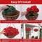 Artificial Hanging Flowers with Baskets, 2 Sets – 16 Red Fake Geraniums for Outdoor Porch, Garden, Balcony, Yard & Patio Decoration